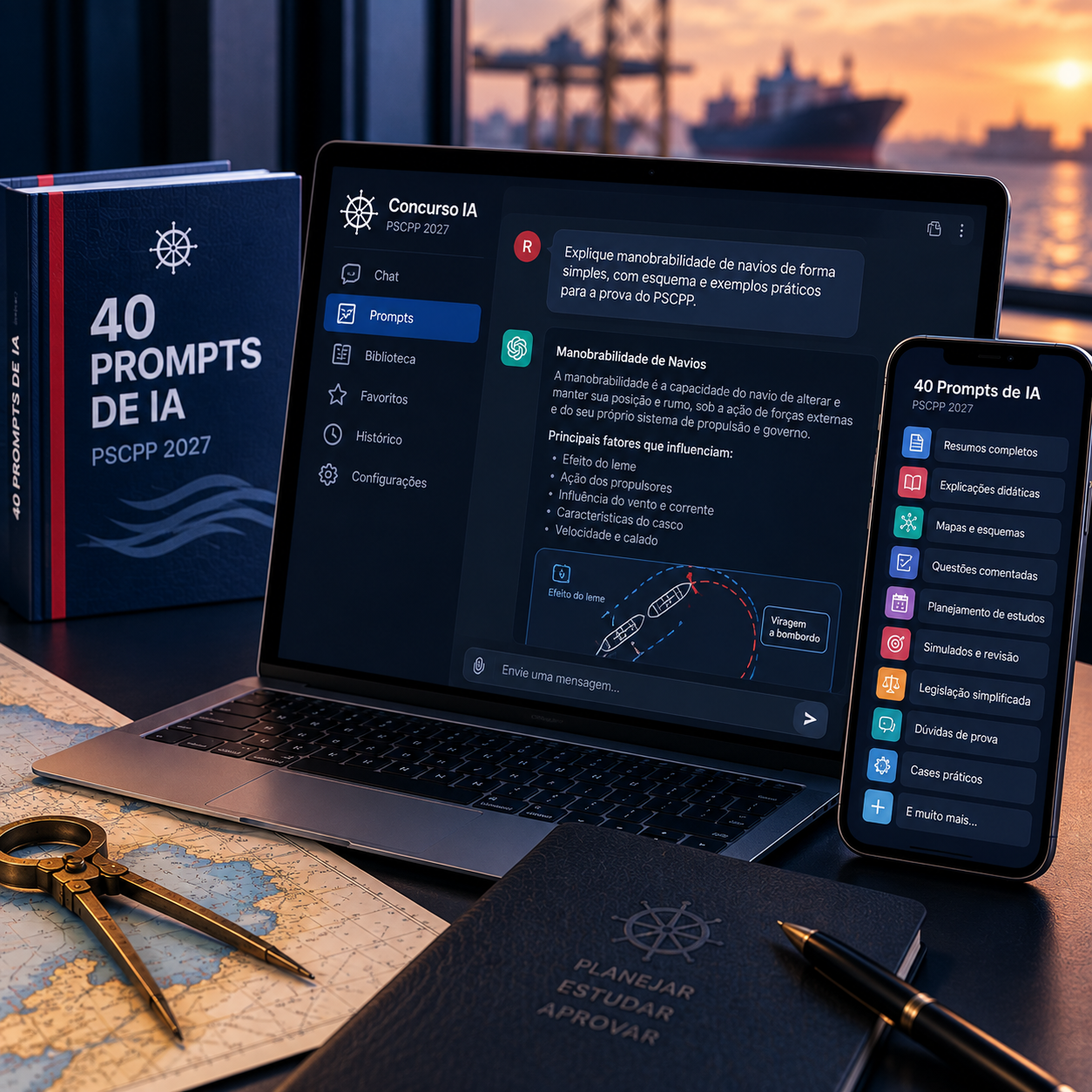 Mockup do 40 Prompts de IA